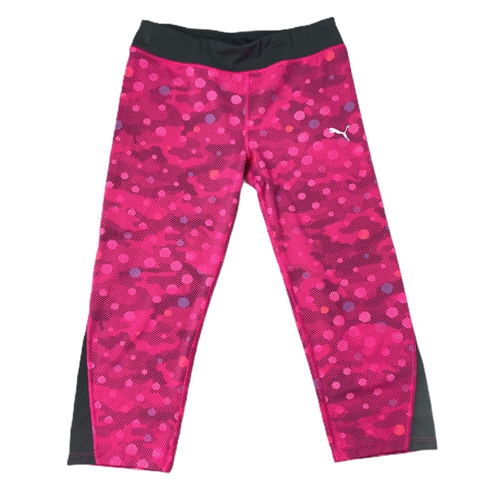 Puma Girl’s pink black leggings size M